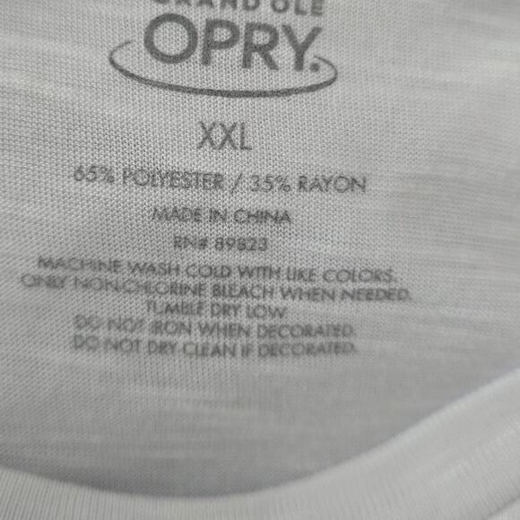 Grand Ole Opry  Women's Burnout White T-Shirt XXL - Picture 4 of 4